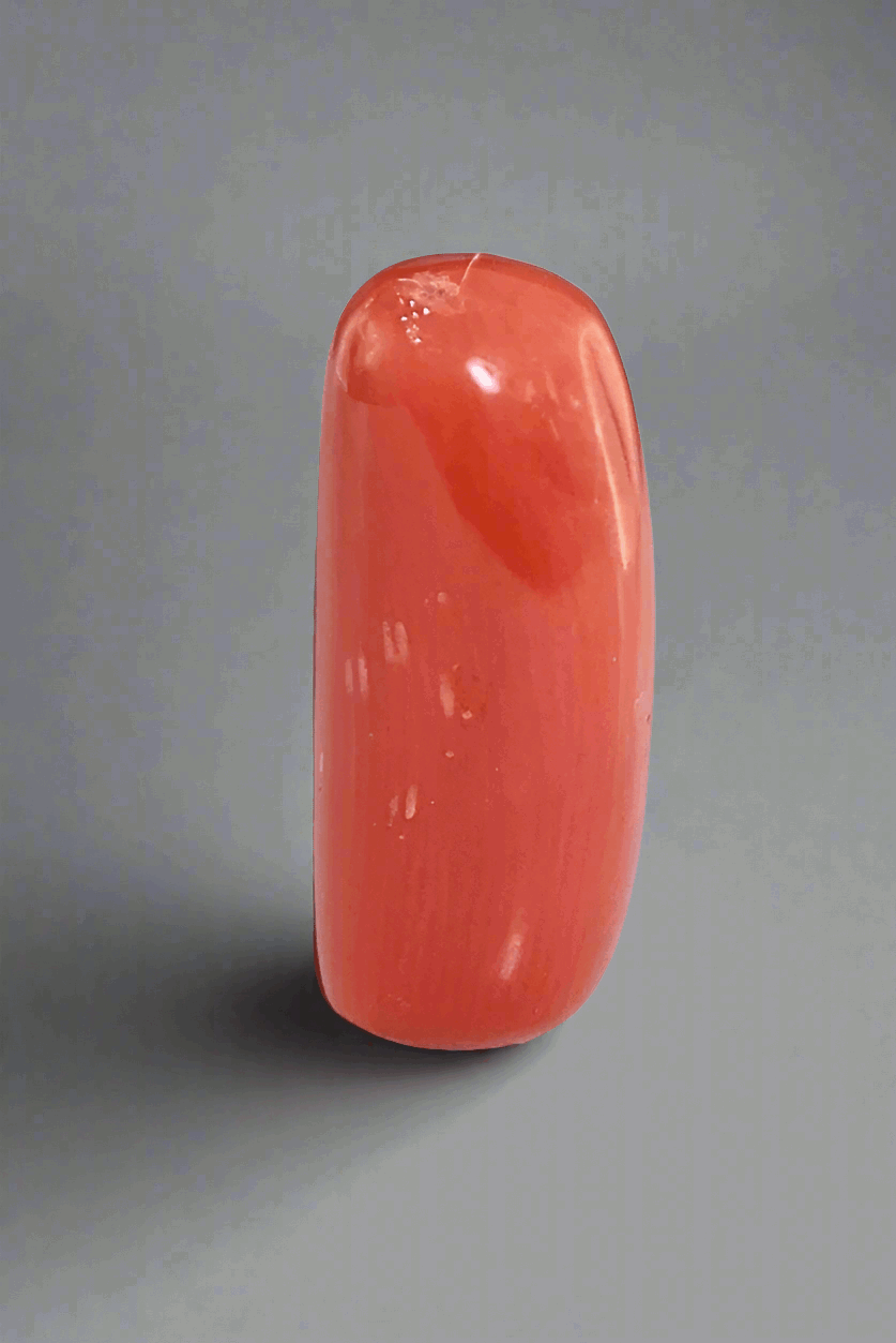 7.25 ratti Red Coral stone 7.25 ratti Moonga Italian