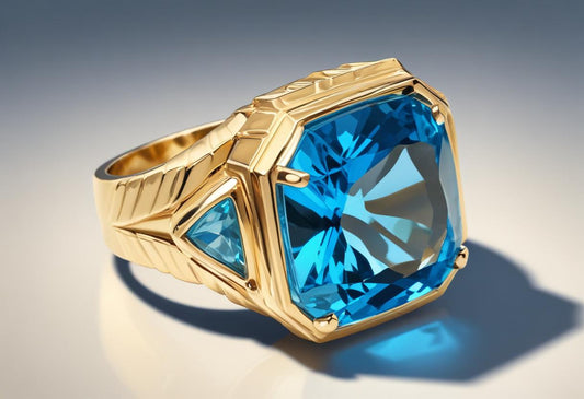 Blue Topaz gemstone ring