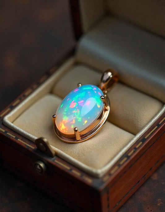 Fire opal pendant