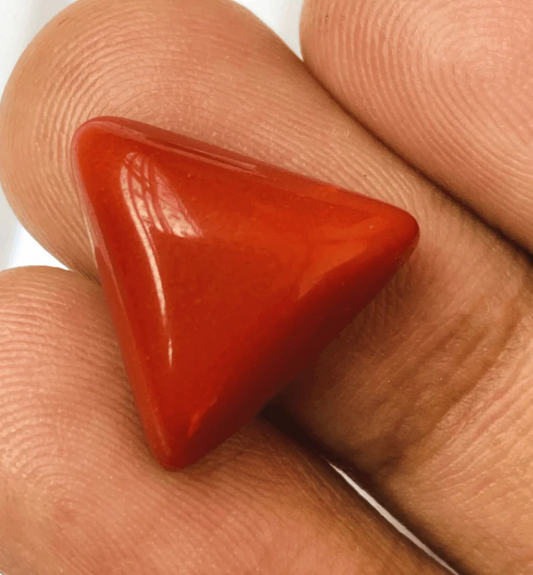 How to Wear Triangle Red Coral Ring (Moonga nag)