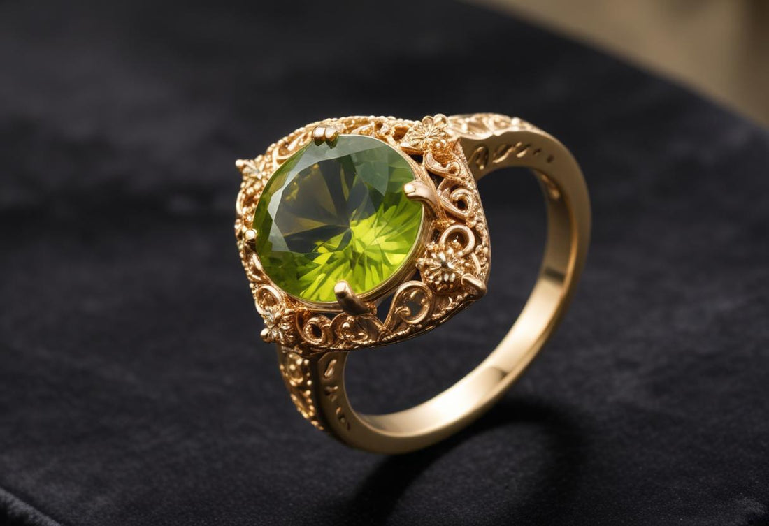 Peridot gemstone ring