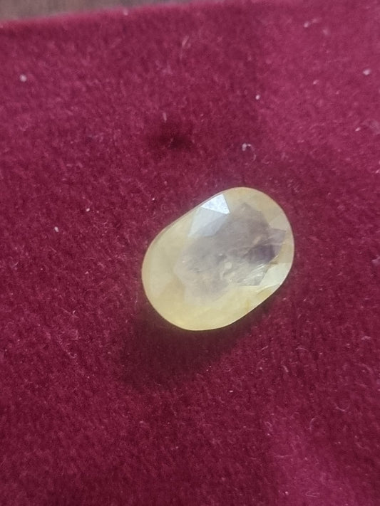Yellow sapphire stone