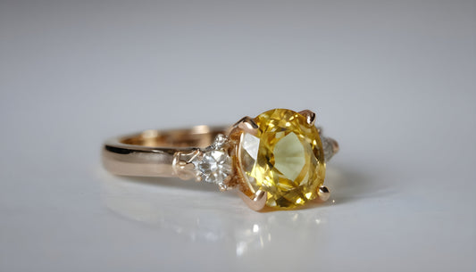 Yellow sapphire ring