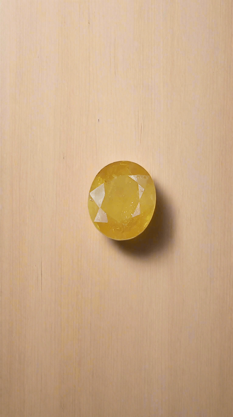 Yellow Sapphire stone Pukhraj stone Bangkok Carat With - Main Image