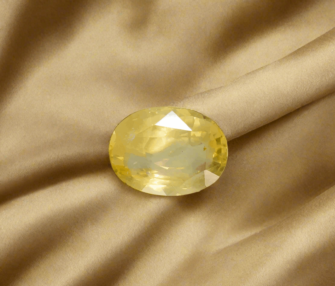 Yellow Sapphire stone Pukhraj ratti Ceylon (Sri Lankan