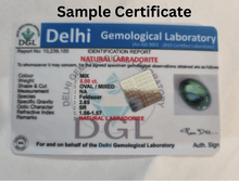 Labradorite Stone certificate | sample