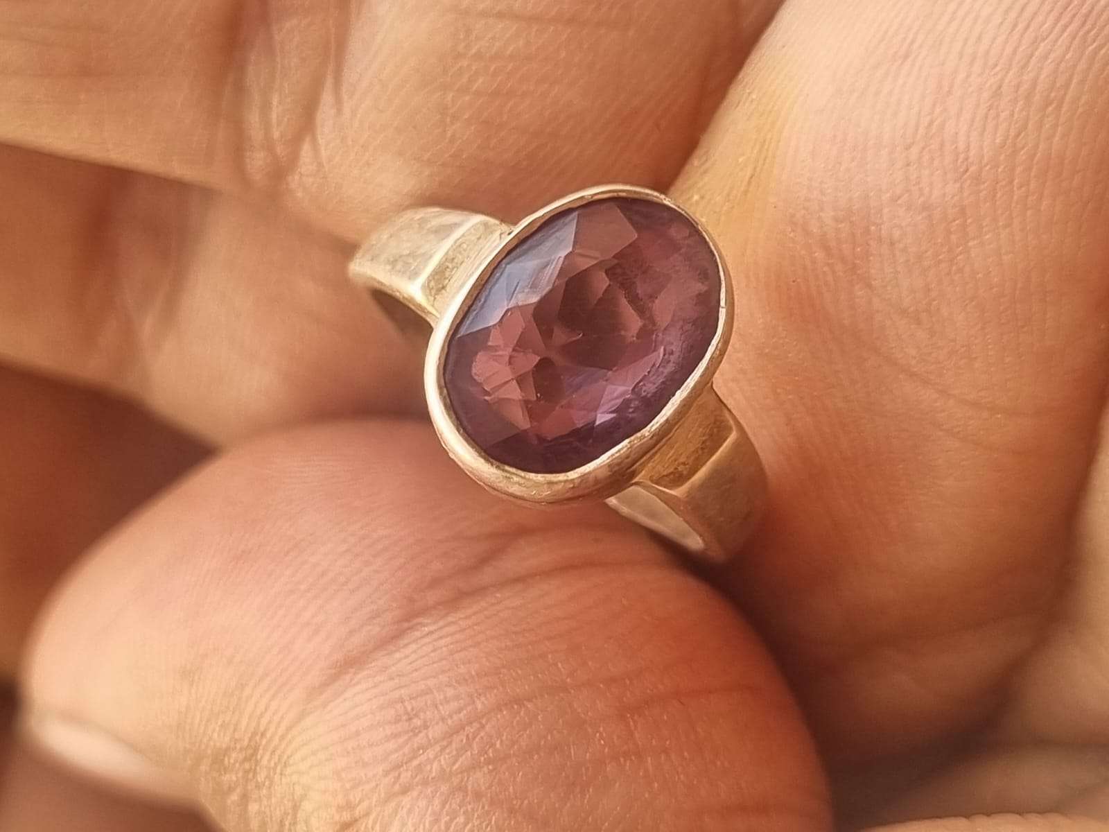 Alexandrite in sunlight