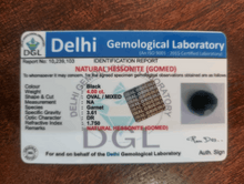 Black Gomed certificate | 4 ct