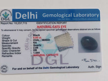 Black cats eye certificate | 8 carat