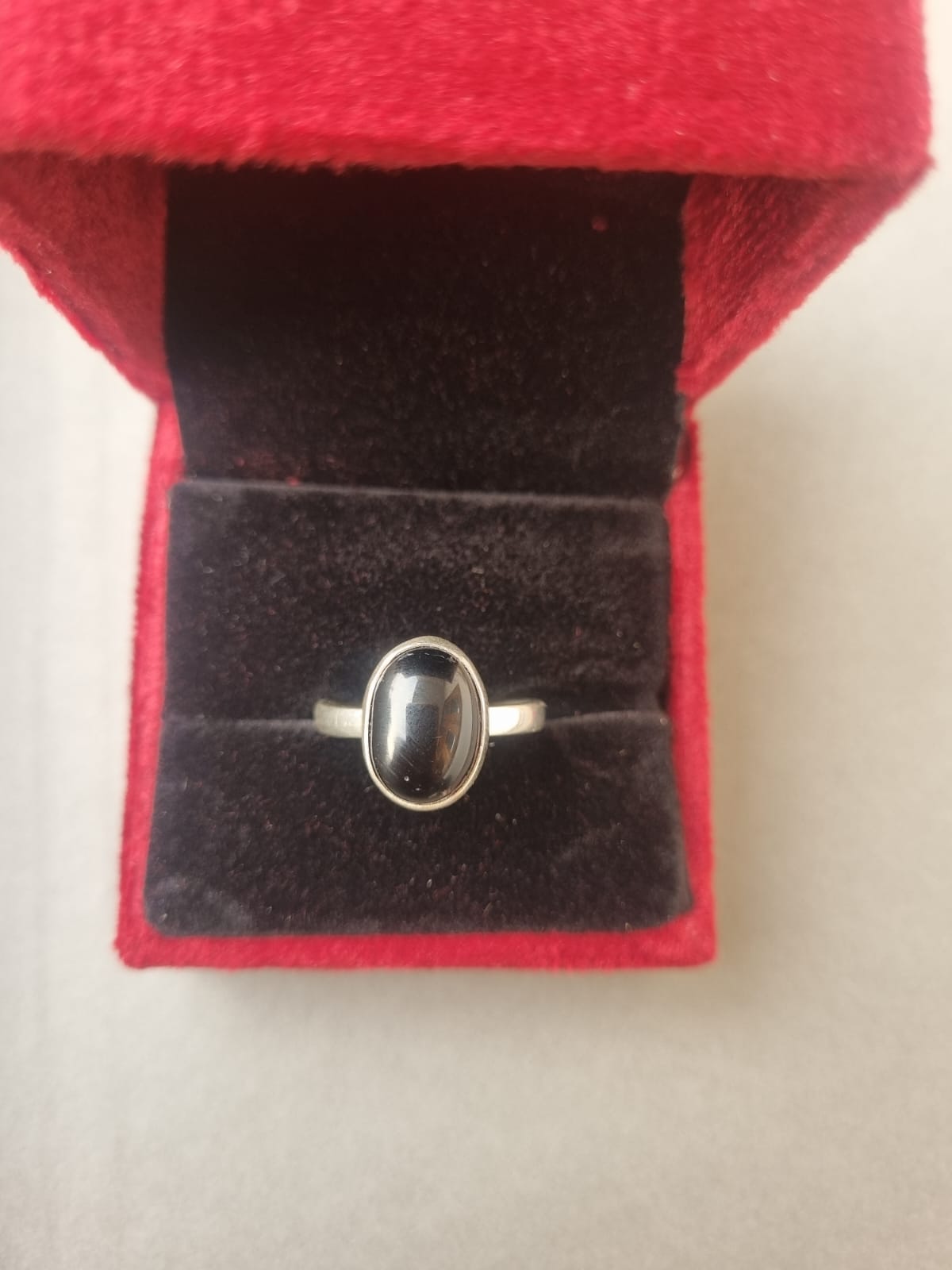 Black agate ring