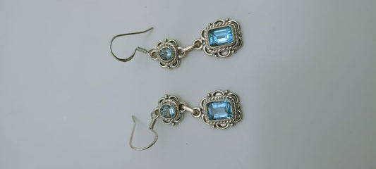 Blue Topaz Earrings