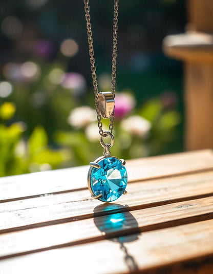 Blue Topaz Pendant