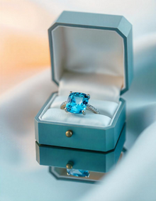 Blue Zircon ring