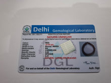 Carnelian Bracelet Certificate