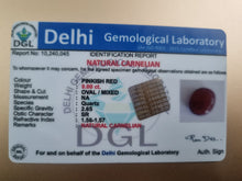 Carnelian Certificate | 9 carat