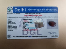 Carnelian certificate | 10 carat