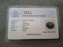 Cats eye certificate 8.25 ratti