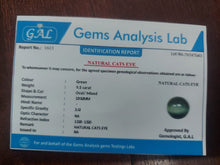 Cats eye certificate | 9.5 carat