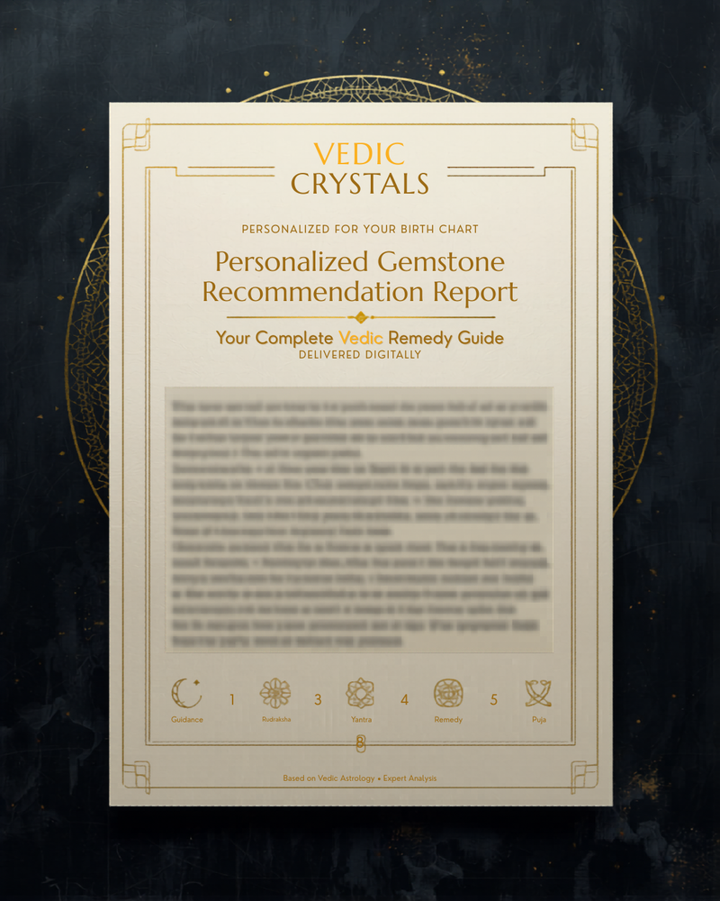Personalised gemstone recommendation report by Vedic Crystals