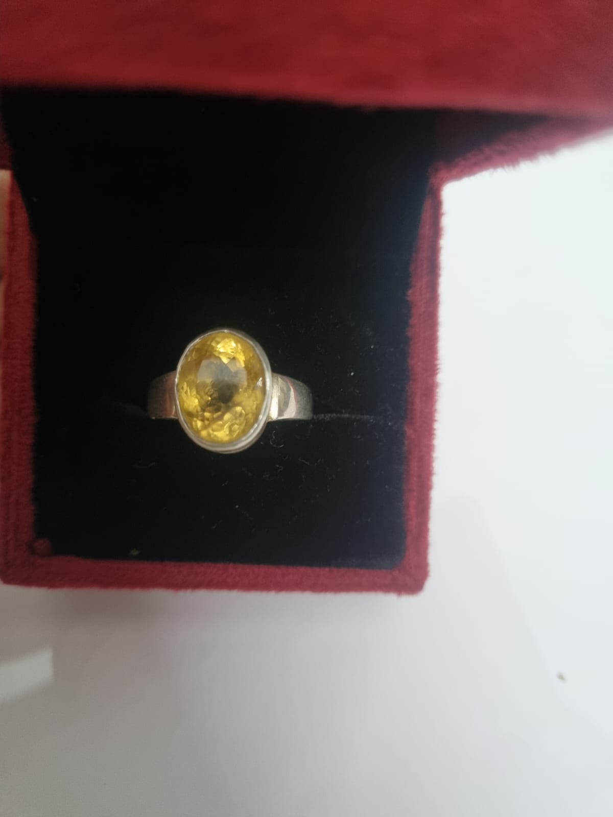 Golden topaz ring