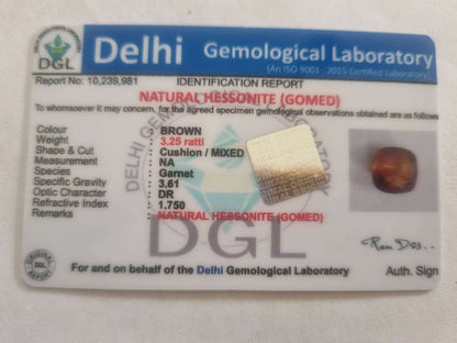 Gomed Certificate | 3.25 Ratti