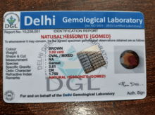 Gomed Stone | 3 ratti | Siloni Gomed | Gomedhikam stone | With Certificate