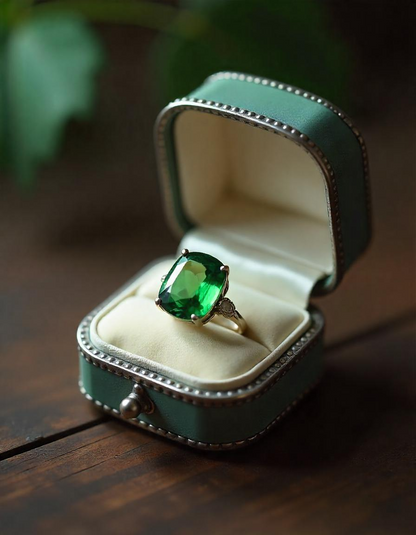 Green Tourmaline ring