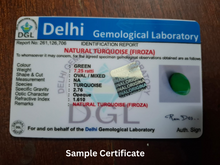 Green Turquoise Certificate