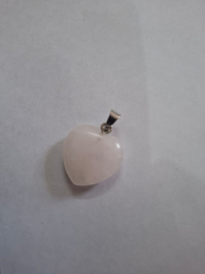 Heart Shaped Rose Quartz Pendant | Natural Love Stone Pendant 