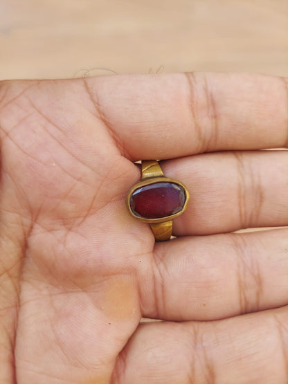 Hessonite Stone Ring