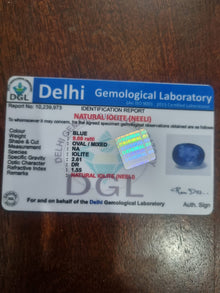 Iolite Stone | 9 Ratti | Certificate