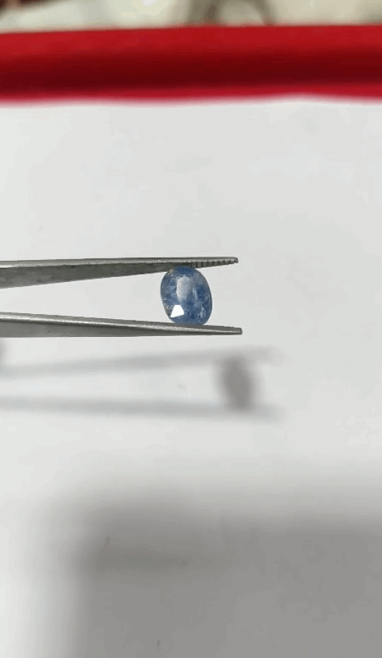 Natural 4 Ratti Kashmir Blue Sapphire Neelam Stone with Lab Certificate