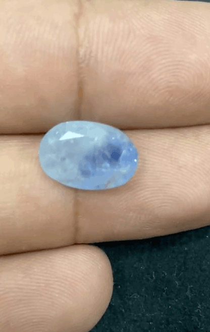 Natural 5.25 Ratti Kashmir Blue Sapphire Neelam Stone with Lab Certificate