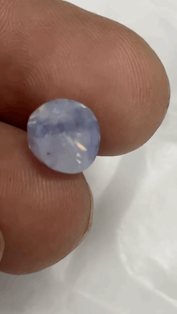 Natural 5 Ratti Kashmir Blue Sapphire Neelam Stone with Lab Certificate