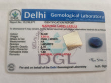 Lapis Lazuli Certificate | 9 carat