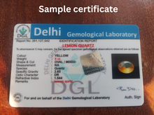 Lemon Quartz Certificate
