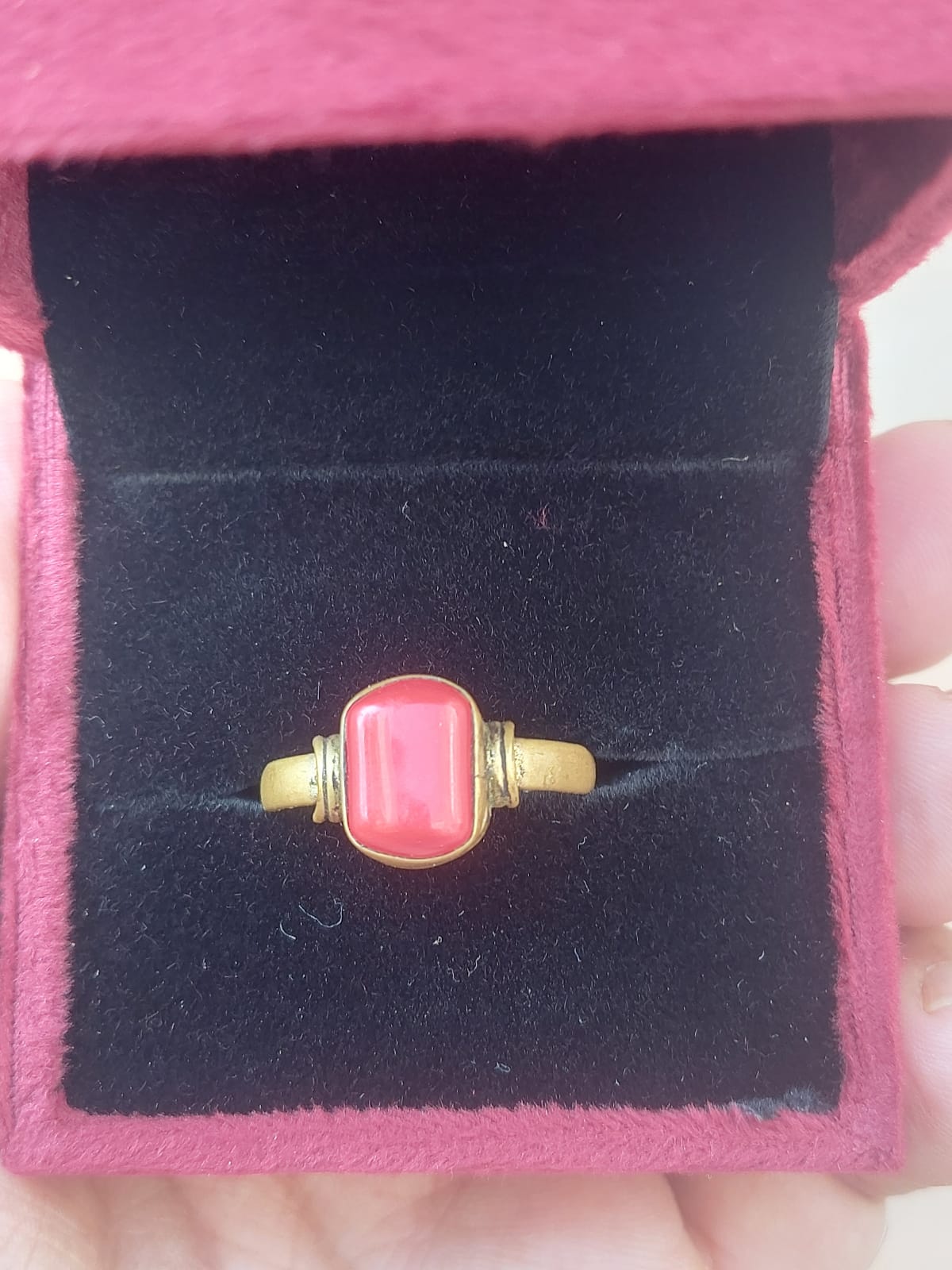 Moonga Stone Ring