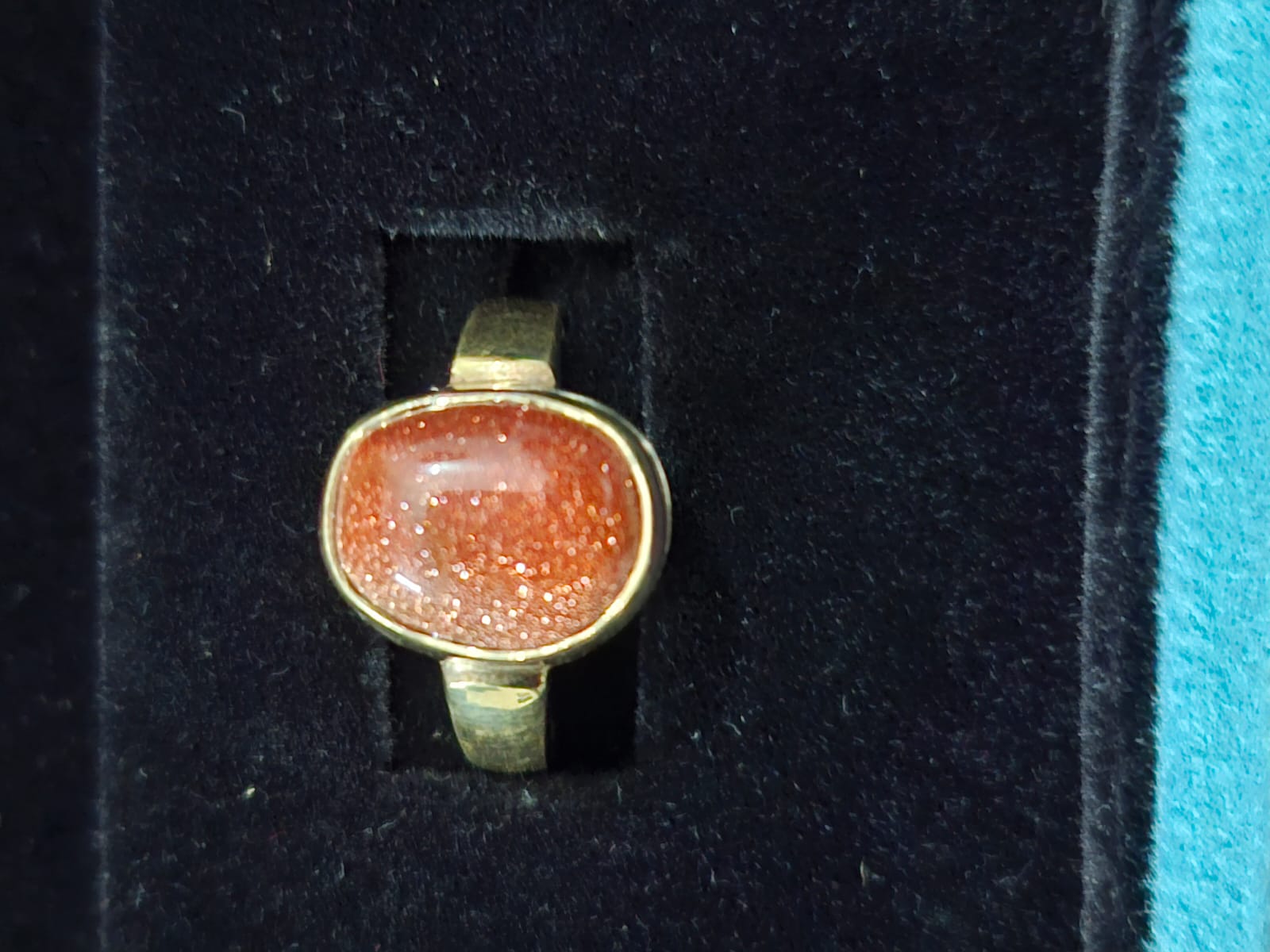 Panchdhatu ring of sunstone