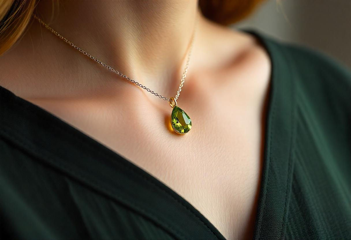 10K Peridot Spinel Journey Pendant 2024 Necklace