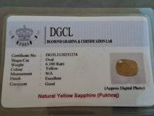 Pukhraj Certificate 6 ratti