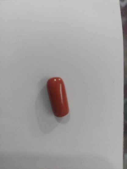 Red Coral stone | Moonga stone | Italian | 4.25 ratti 