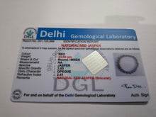 Red Jasper Bracelet Certificate