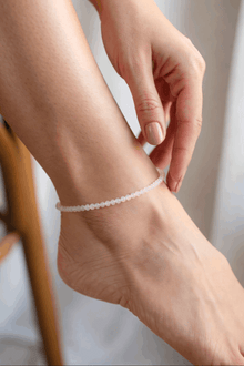 Rose Quartz Anklet | Rose Quartz Paya