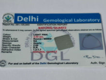 Rose Quartz Anklet certificate