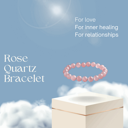 Rose Quartz Bracelet - for love, healing, relationships and courage