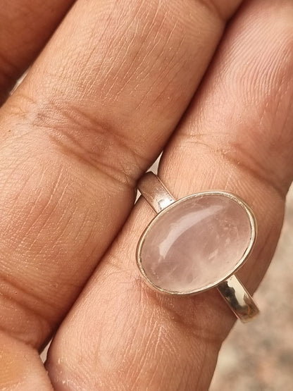 Rose Quartz stone Ring