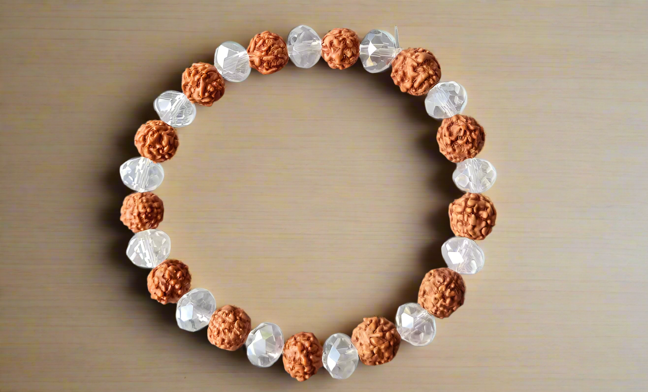 Rudraksha Crystal Bracelet