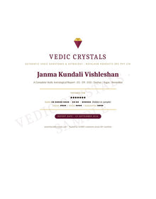 Sample Personalised Kundli Analysis Report - 1
