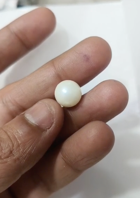 South Sea Pearl | Pearl Stone | Moti Stone | 11 Ratti | With Certificate
