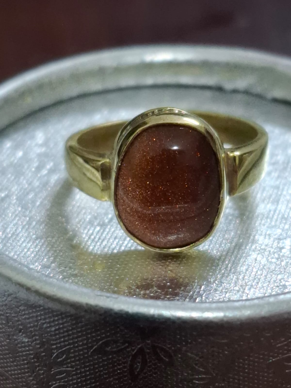 Sunstone Ring in panchdhatu
